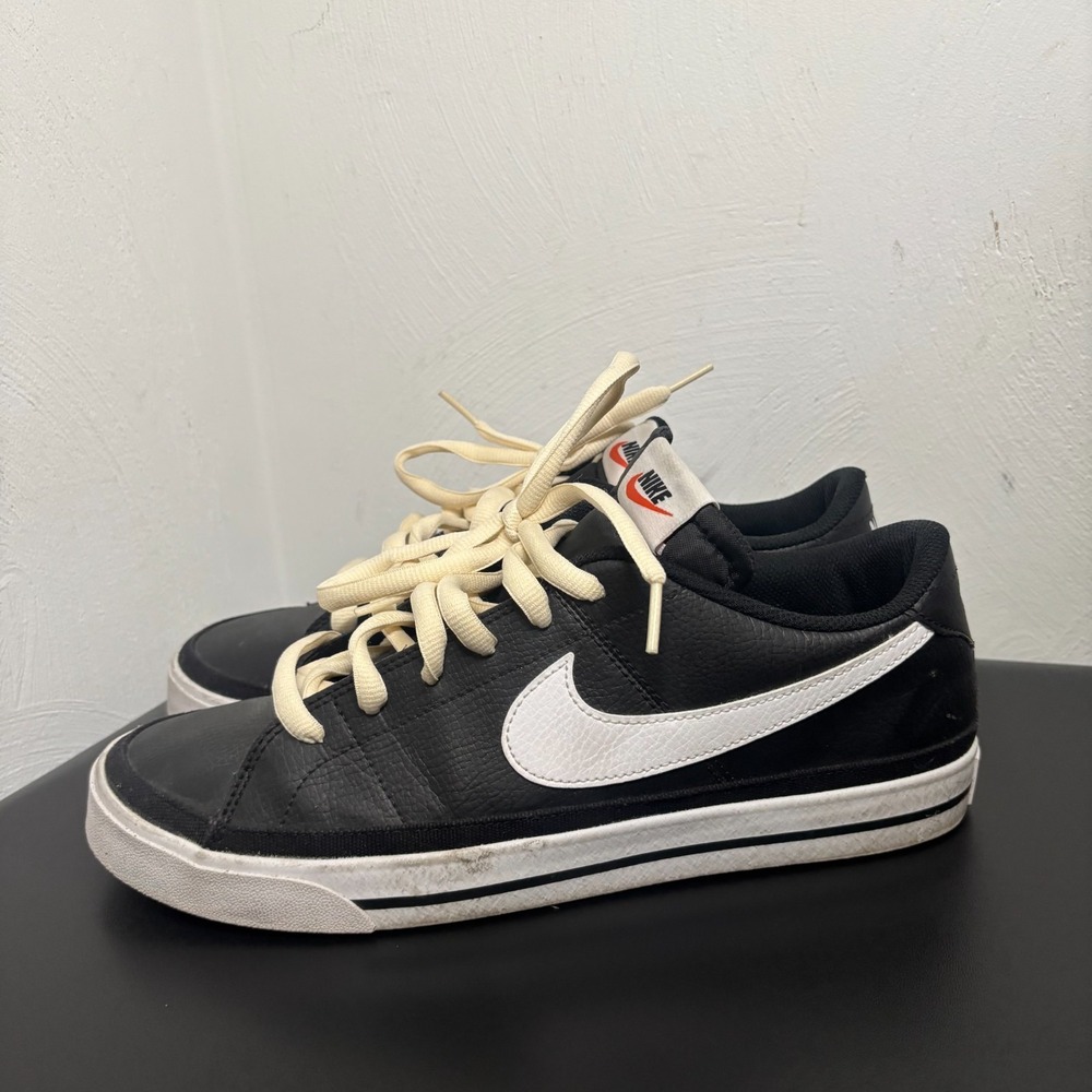 Nike Court Legacy Mens Size 11.5 Black White Athletic Lifestyle Shoes Sneakers